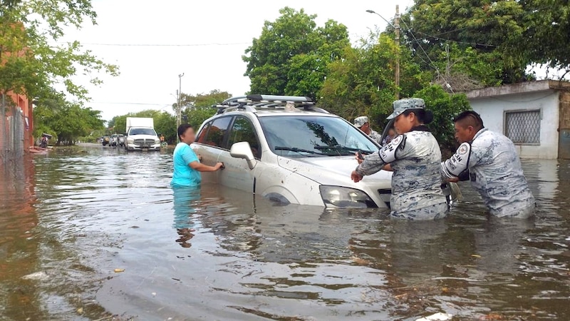 Rescate en inundación