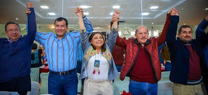 Candidata celebra su victoria en las elecciones