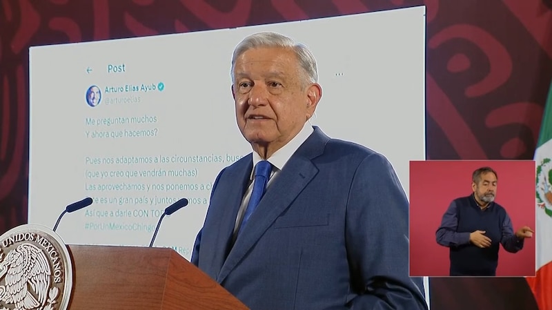 El presidente Andrés Manuel López Obrador da un discurso sobre la pandemia de COVID-19.