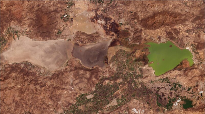 Imagen satelital del Lago de Chapala