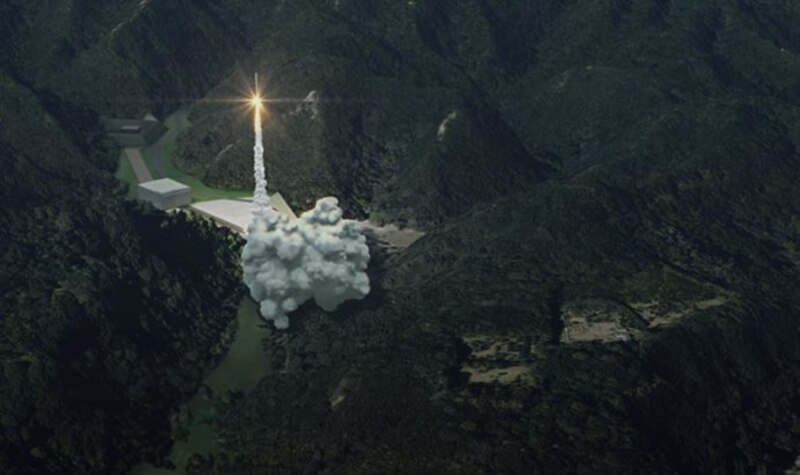 Lanzamiento de un cohete espacial