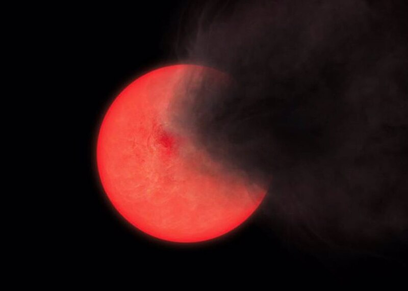 Una imagen impresionante de una estrella gigante roja