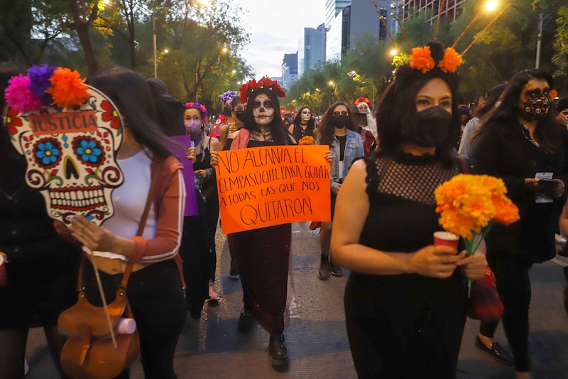 Marcha por el Día de Muertos en la Ciudad de México