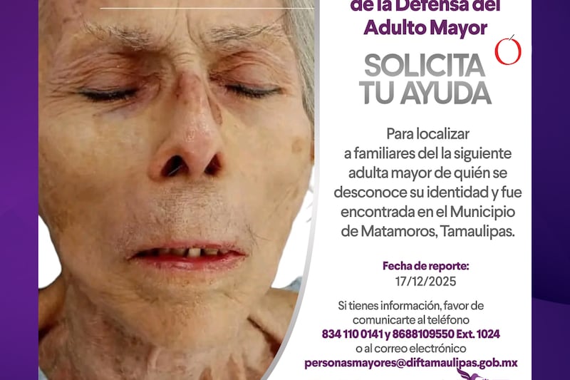 abuelita abandonada en Tamaulipas