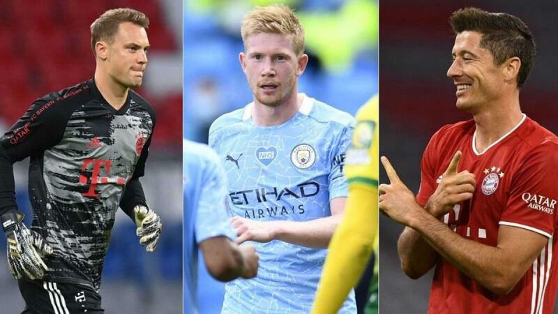 Neuer, De Bruyne y Lewandowski, los mejores jugadores de la temporada