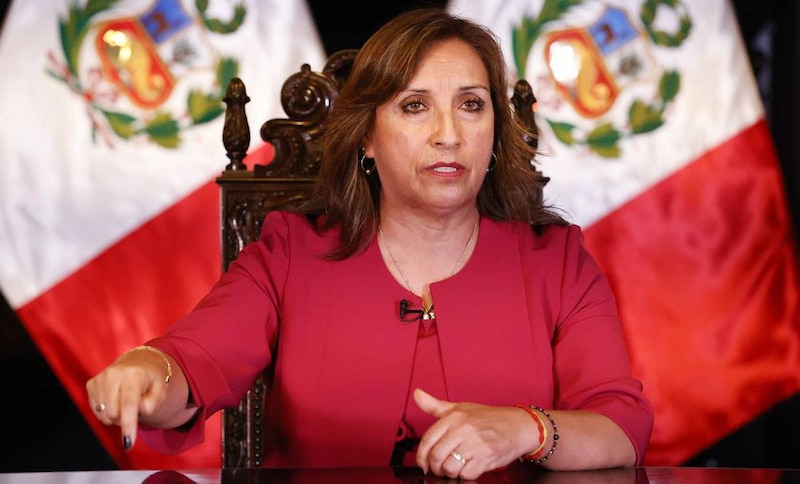 La presidenta de Honduras, Xiomara Castro, durante una conferencia de prensa.