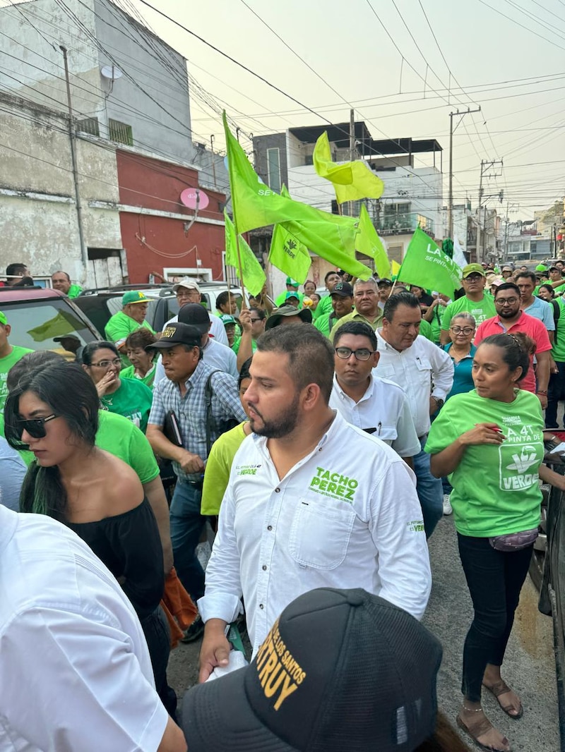 Marcha del partido Verde en apoyo a Tacho Pérez