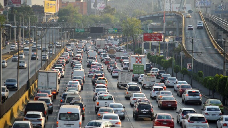 Tráfico vehicular en la Ciudad de México
