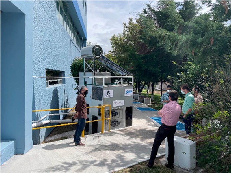 Planta piloto de energía solar térmica.