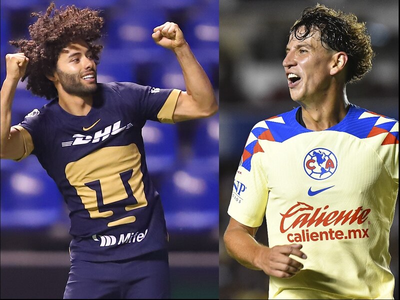 Jugadores de fútbol mexicano celebran sus goles