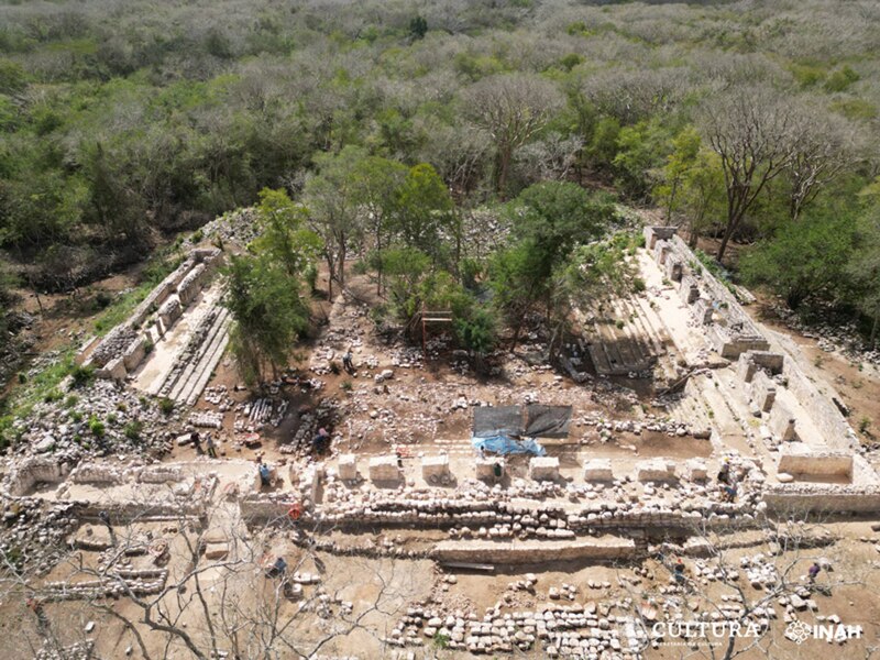 Zona arqueológica de Edzná, Campeche, México