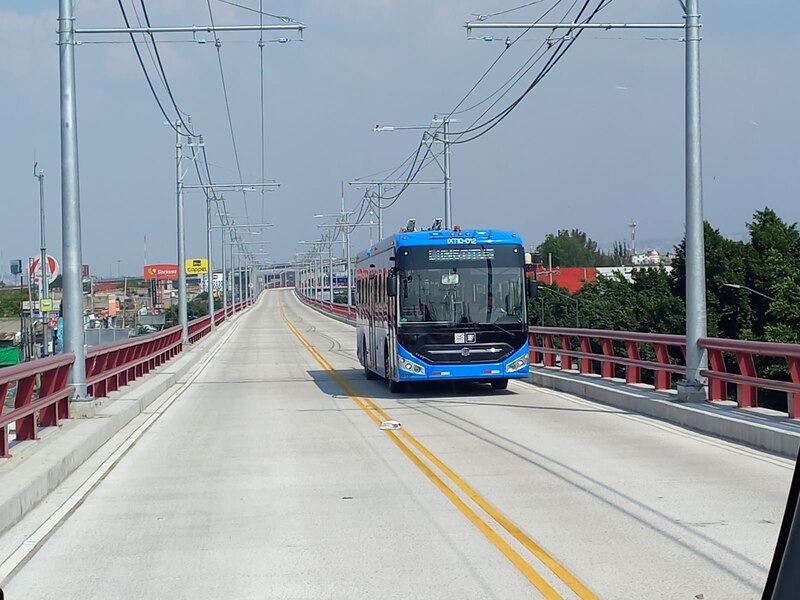 Autobús eléctrico en la ciudad de México