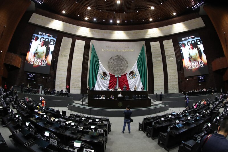 Sesión en el Congreso de la Unión