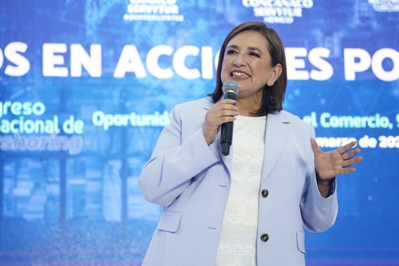 La Secretaria de Economía, Tatiana Clouthier, durante el foro "Acciones por la reactivación económica de México".