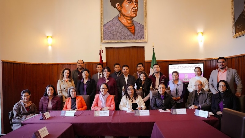 Gaby Osorio en la presentación de su gabinete de género