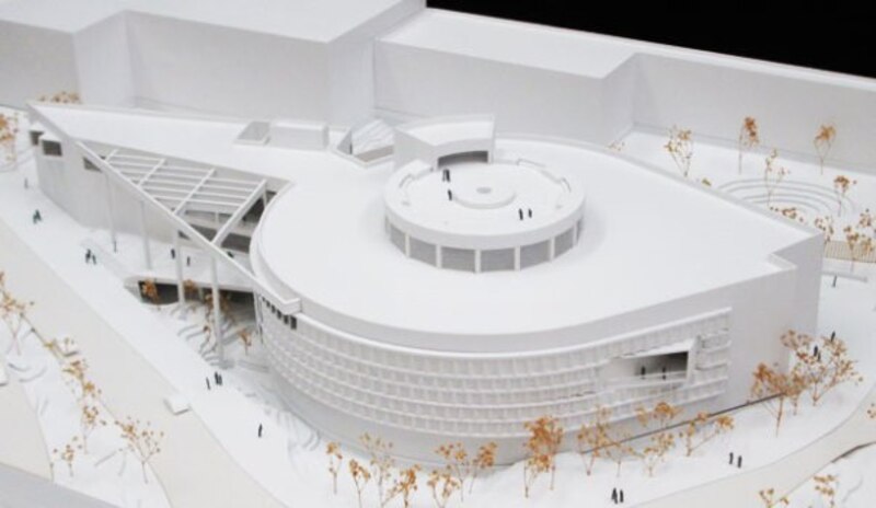 Maqueta de un edificio circular