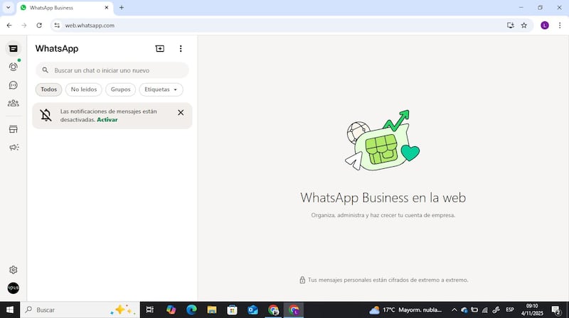 Caída de WhatsApp Web. La plataforma no está permitiendo cargar mensajes.