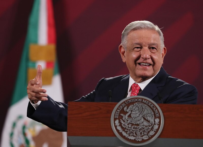 El presidente Andrés Manuel López Obrador durante una conferencia de prensa