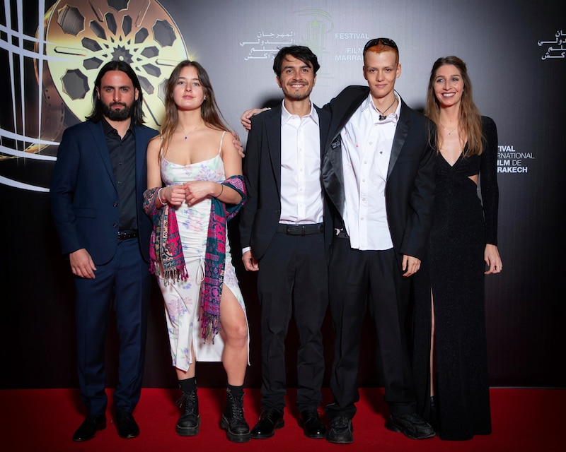 Actores y actrices en la alfombra roja del Festival Internacional de Cine de Marrakech