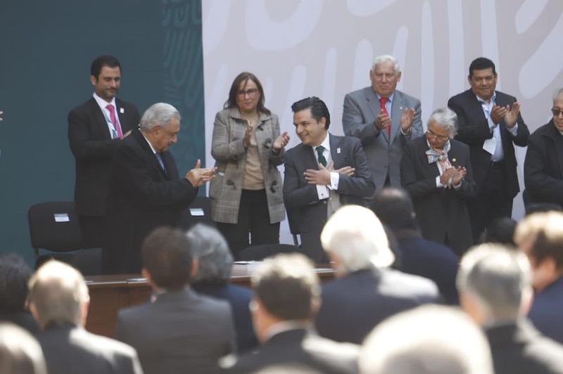 El presidente López Obrador encabeza la ceremonia del 108 aniversario de la Revolución Mexicana