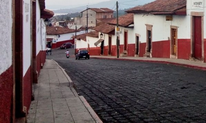 Calle adoquinada en Guanajuato, México