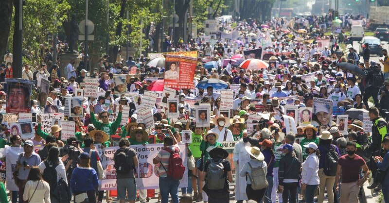 Marcha contra la desaparición de mujeres en México