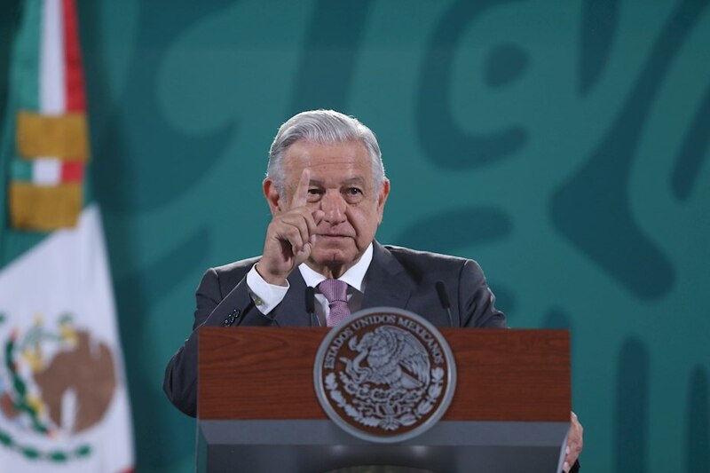 El presidente Andrés Manuel López Obrador durante una conferencia de prensa.