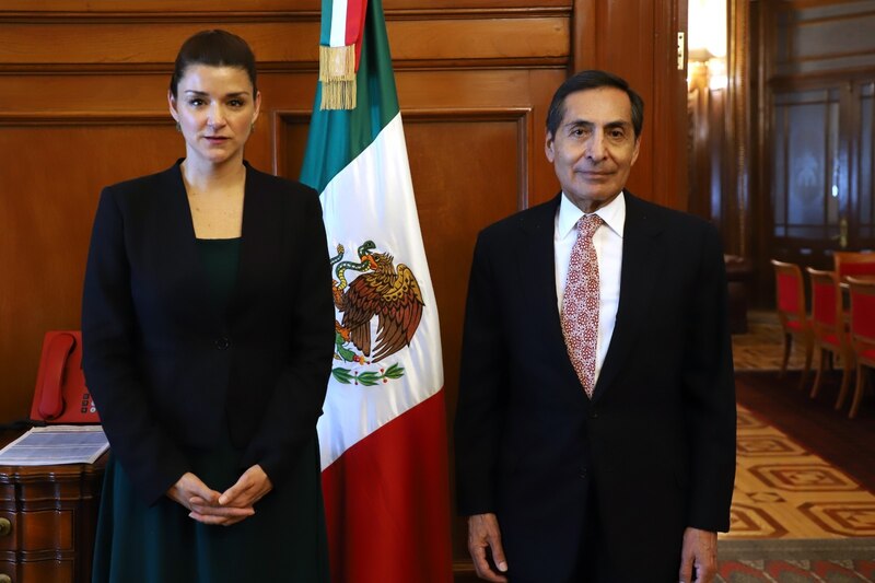 Reunión entre la Secretaria de Economía, Tatiana Clouthier, y el Embajador de México en Estados Unidos, Esteban Moctezuma.