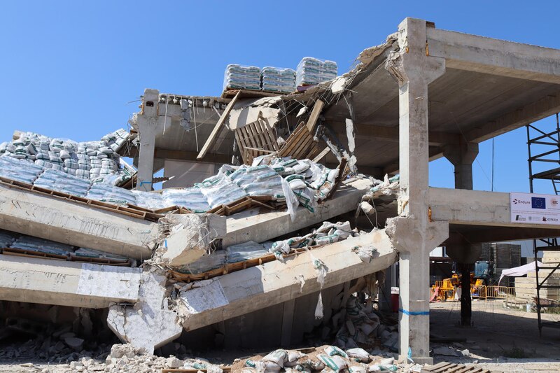 Colapso de un edificio en construcción