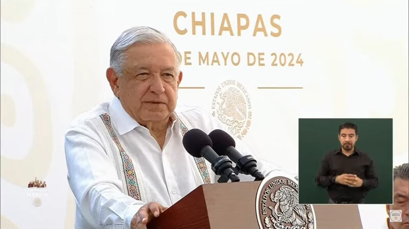 El presidente Andrés Manuel López Obrador encabeza la ceremonia del Día del Trabajo en Chiapas