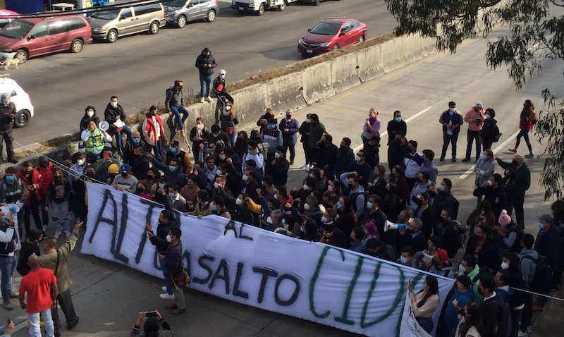 Protesta contra el alza de precios en la Ciudad de México