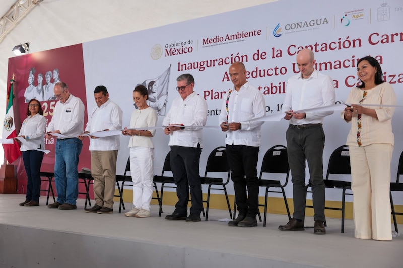 Con una inversión de 1,198 mdp, la Presidenta Claudia Sheinbaum inauguró la Planta potabilizadora “El Carrizal II”, en Tabasco que suministrará agua para 400 mil habitantes