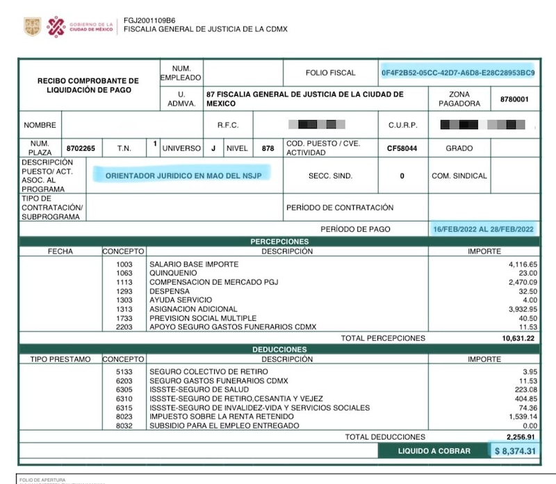 Recibo de pago