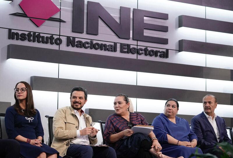 Conferencia de prensa del Instituto Nacional Electoral (INE)