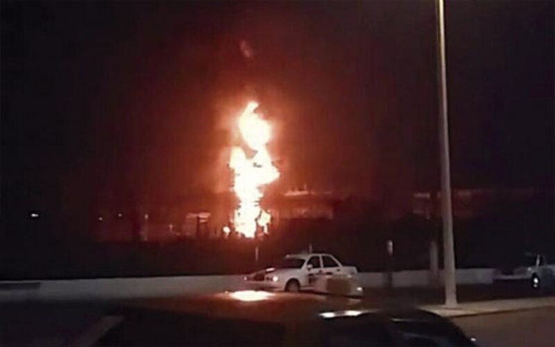 Incendio en la noche