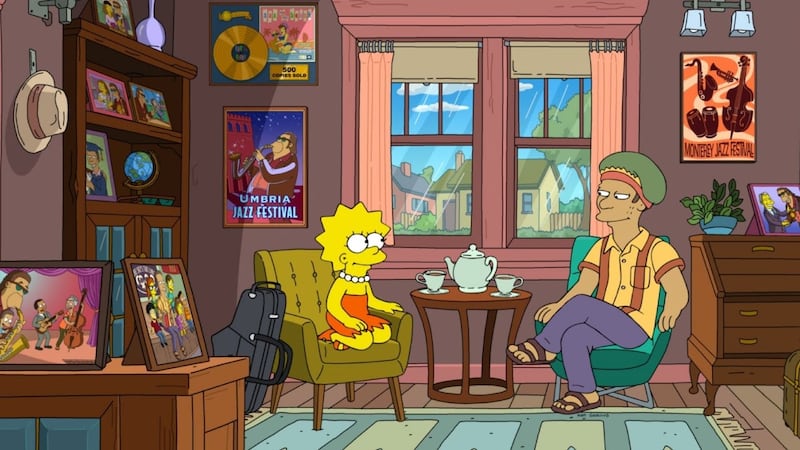 Los Simpson en su casa