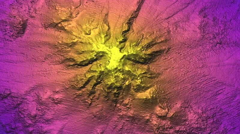 Mapa topográfico del volcán Teide
