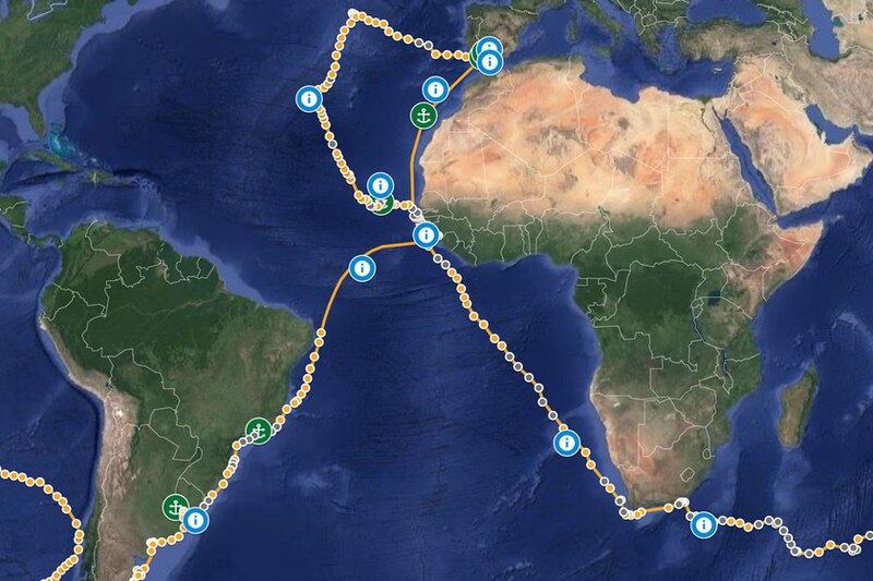 Ruta de los barcos en tiempo real