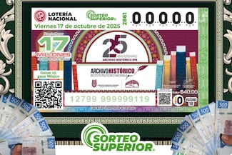 Resultados Lotería Nacional 17 de octubre 2025: ganadores del Sorteo Superior 2861