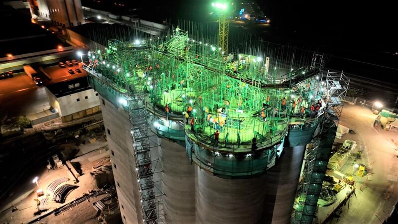 Construcción de un silo de almacenamiento