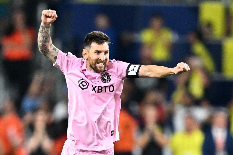 Lionel Messi celebra un gol con el Inter de Miami
