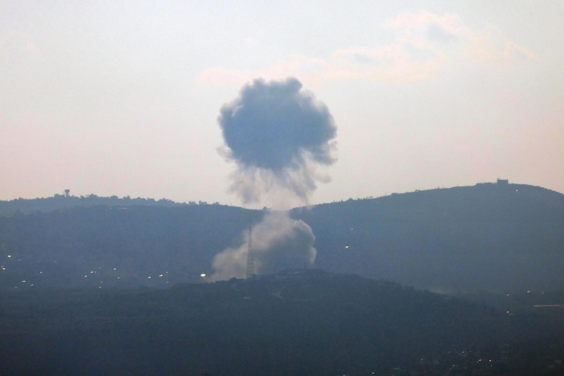 Explosión en una zona montañosa