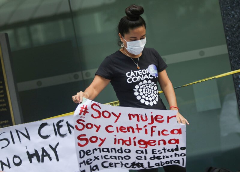 Protesta de mujeres científicas en México