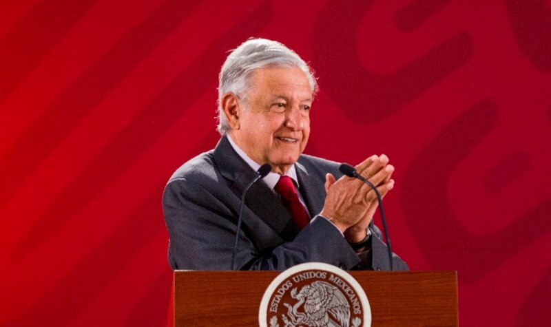 El presidente Andrés Manuel López Obrador durante una conferencia de prensa.