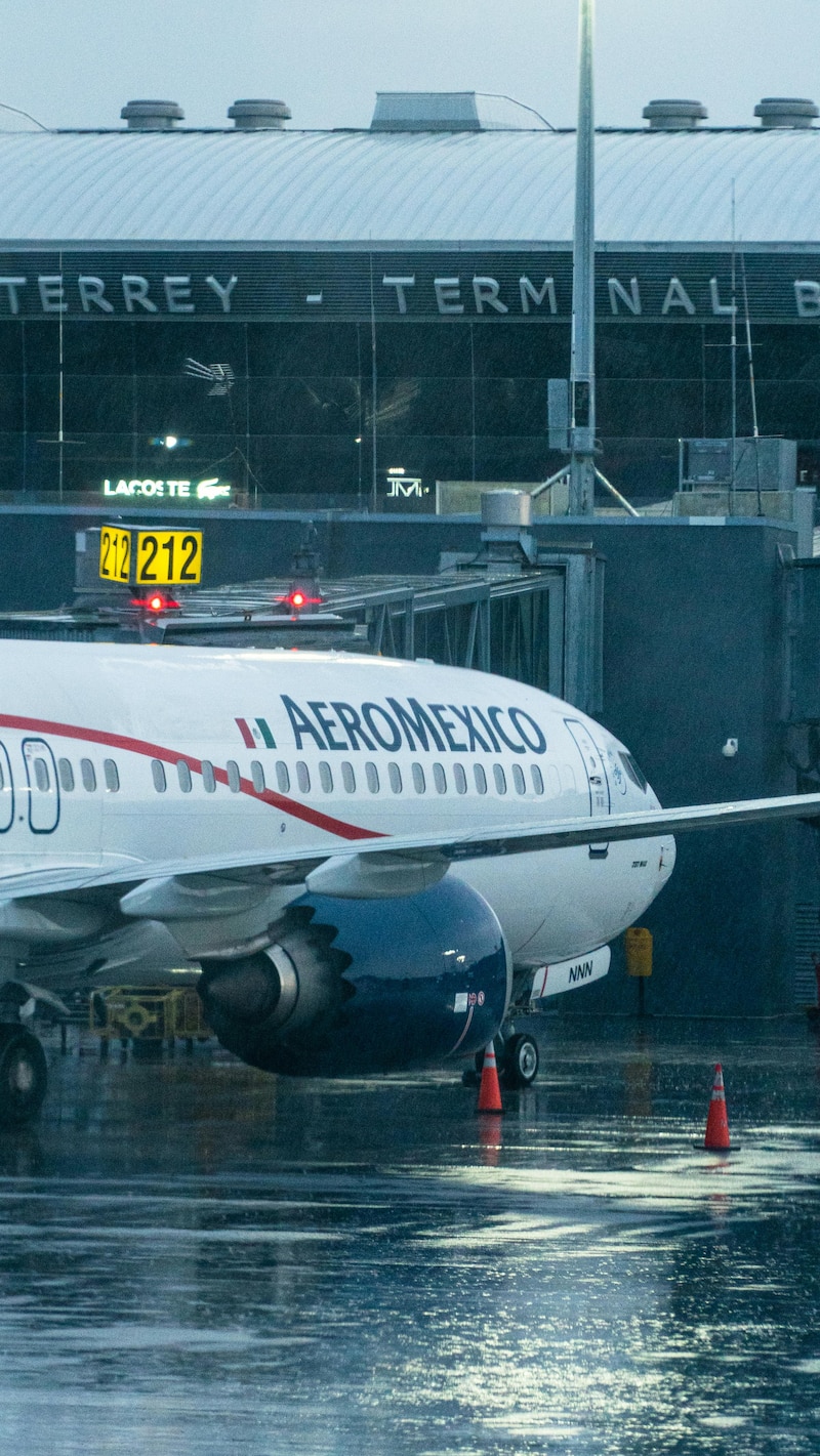 Avión de Aeroméxico en el aeropuerto