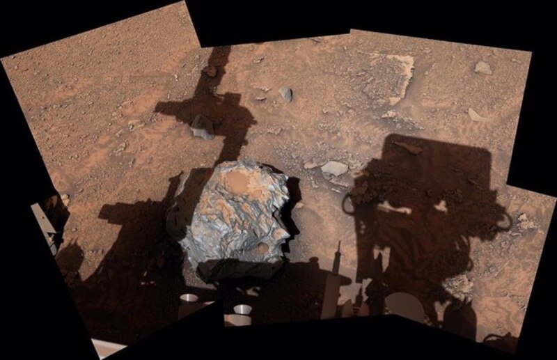 La sombra de un rover en Marte