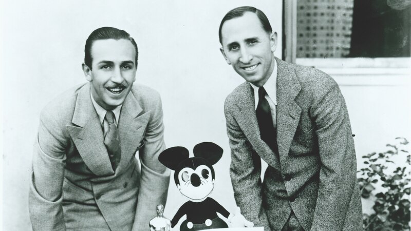 Walt Disney y Ub Iwerks, los creadores de Mickey Mouse