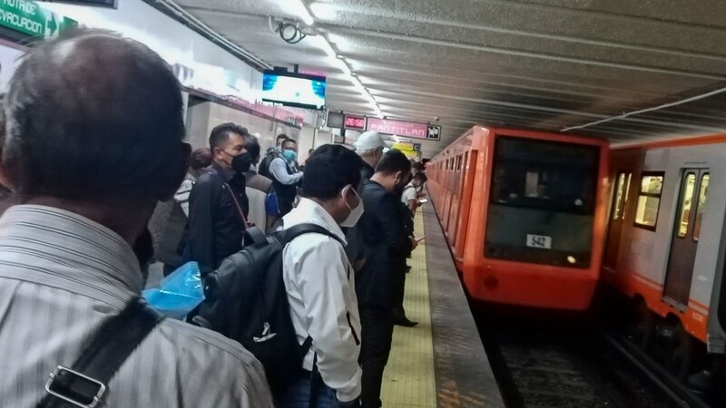 Un vagón del metro de la Ciudad de México