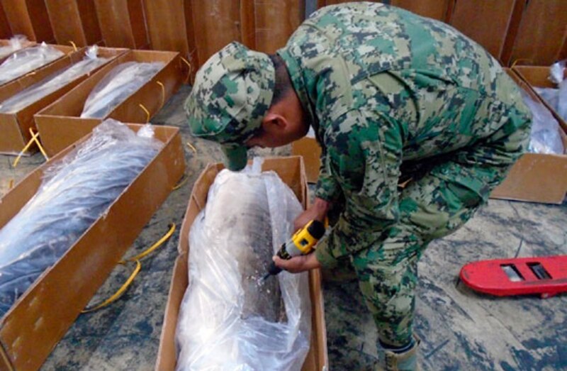 Decomisan toneladas de cocaína en cajas de pescado