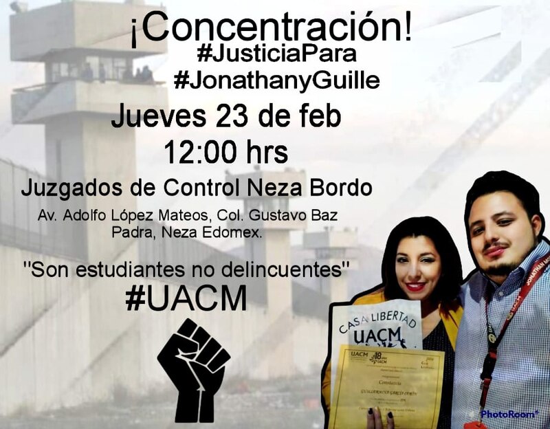 ¡Concentración para exigir justicia para Jonathan Guillén!
